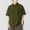 (Casual 63)Army Green, variant on DayScoop Big & Tall T-Shirt for Men Solid Color T Shirt Summer Short Sleeve Casual Fashion Loose Pocket Zipper Turndown Collar Tops Plus Size