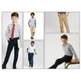 thumbnail image 5 of Boys Slim Straight Flat Front School Uniform Pants(Little Boys,Big Boys)(3-Pack), 5 of 6