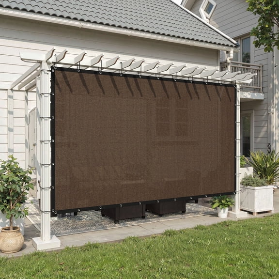 DIFY 90% UV Block Sun Shade Cloth with Grommets, 6' x 6', Mocha
