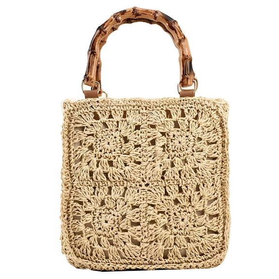 GASTROPOD Straw Purse Trendy Raffia Clutch Bag Summer Beach Bags for Women Cute Bamboo Handle Rattan Handbag Small Tote Bag