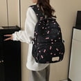 thumbnail image 4 of Weebloom Large School Backpack For Kids Girls Cute 3Pcs School Bags Set Adorable Cherry Printed Bookbag Middle High School College Black, 4 of 6