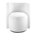 thumbnail image 5 of Modway Della Performance Velvet Fabric Swivel Chair in White, 5 of 9