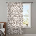 thumbnail image 4 of Farmhouse Brown Sheer Curtains 108 Inches Extra Long, Vintage Flower Leaf Botanical Plant Light Filering Curtains, Privacy Drapes Simi Floor to Veiling Curtain for Living Room Large Window Treatment, 4 of 9