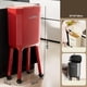 thumbnail image 2 of Cubo de basura con ruedas, cubo de basura de gran capacidad para el hogar, papelera para ropa Rojo, 2 of 9