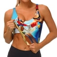 thumbnail image 3 of Saiise Mario Print Crop Tops Sports Bra For Women Workout Cropped Tank Top Yoga Shirts Athletic Undershirts -X-Large, 3 of 7