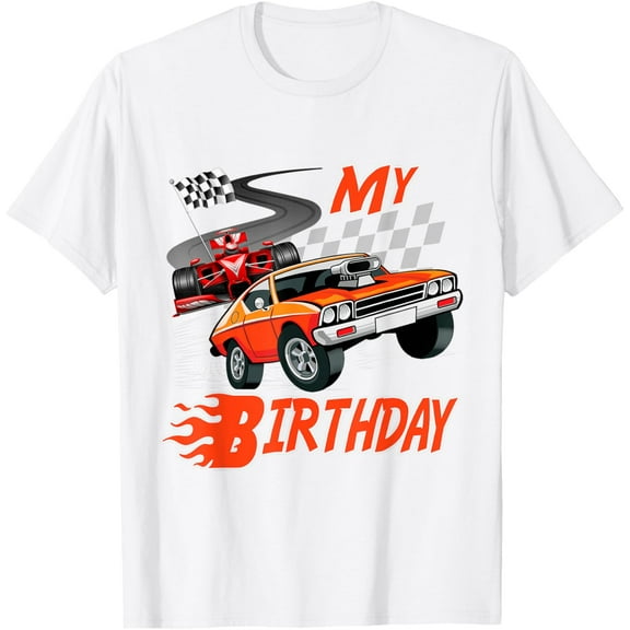 Exquisite and comfortable-Fun My Birthday Race Car Boys Girls Youth Men Women Racing T-Shirt
