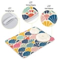 thumbnail image 4 of Geometric Colorful Shell Pattern Dish Drying Mat Absorption Pad Kitchen Drainer for Counter Dinning Table 16" x 18", 4 of 8