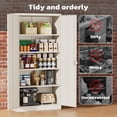 thumbnail image 6 of SOLAURA 72 inches Tall Metal Garage Storage Cabinets, Lockable Steel Storage Cabinet with Doors and Adjustable Shelves for Office, Home, Shops, Garage, Assembly Required, Warm Gray, 6 of 7