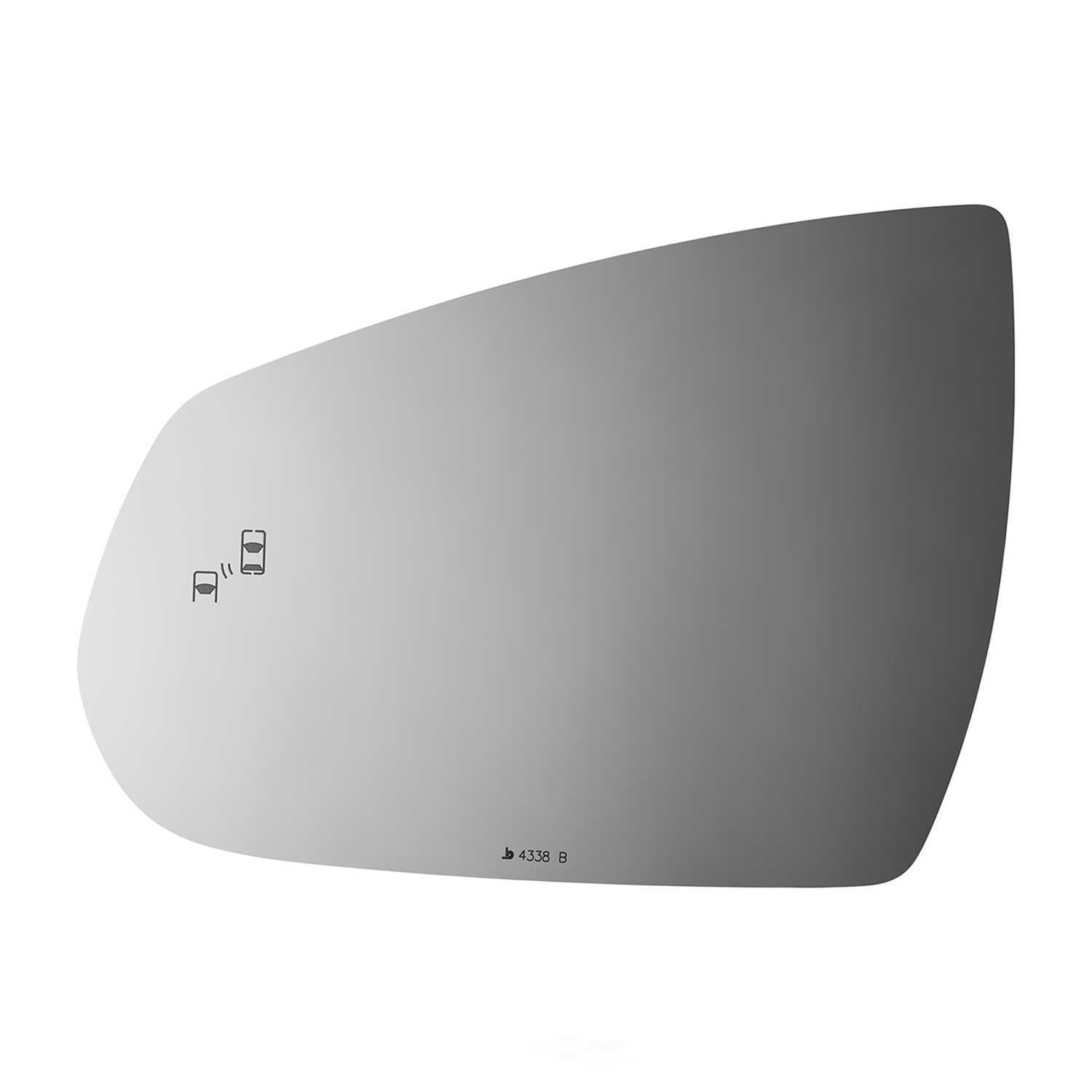 Burco Side View Mirror Replacement Glass - Clear Glass - 4338B