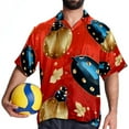 thumbnail image 4 of Seven Starred Ladybird Men's Printed Button Down Short Sleeve Casual Summer Beach Shirt - Unisex, 4 of 6