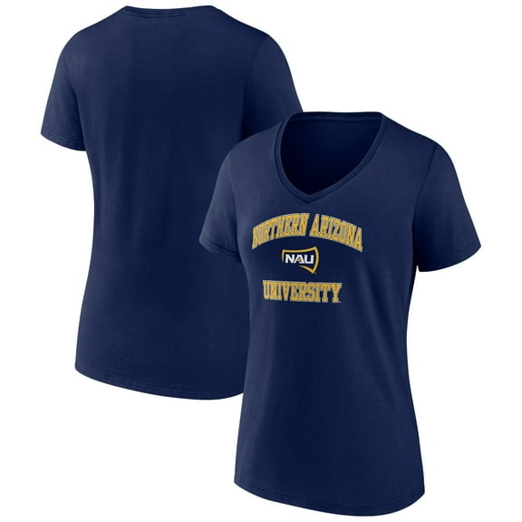 Women's Navy Northern Arizona Lumberjacks Campus V-Neck T-Shirt