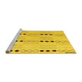 thumbnail image 2 of Ahgly Company Machine Washable Indoor Round Solid Yellow Modern Area Rugs, 3' Round, 2 of 4