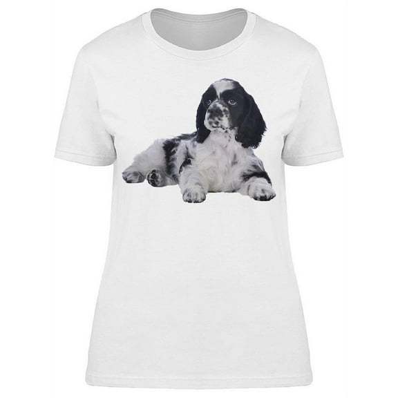 Spaniel Dog, Sits T-Shirt Women -Image by Shutterstock, Female x-Large