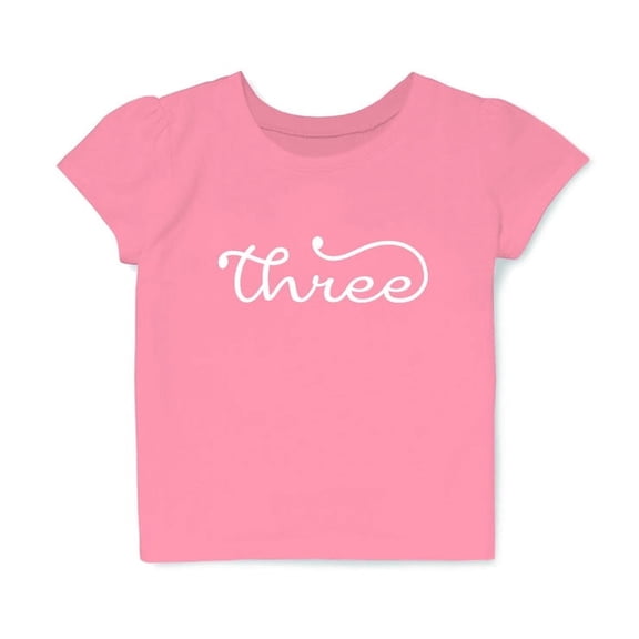 Birthday Girl 3rd Birthday Party Pink T-Shirt Toddler Girl's 3T-4T