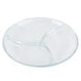 thumbnail image 1 of LAFGUR Heat Resistant Salad Plates,Reusable Snack Plate,Divided Dinner Plate Tempered Glass Plate Reusable Snack Plate Lightweight Tableware For Cakes Fruit, 1 of 8