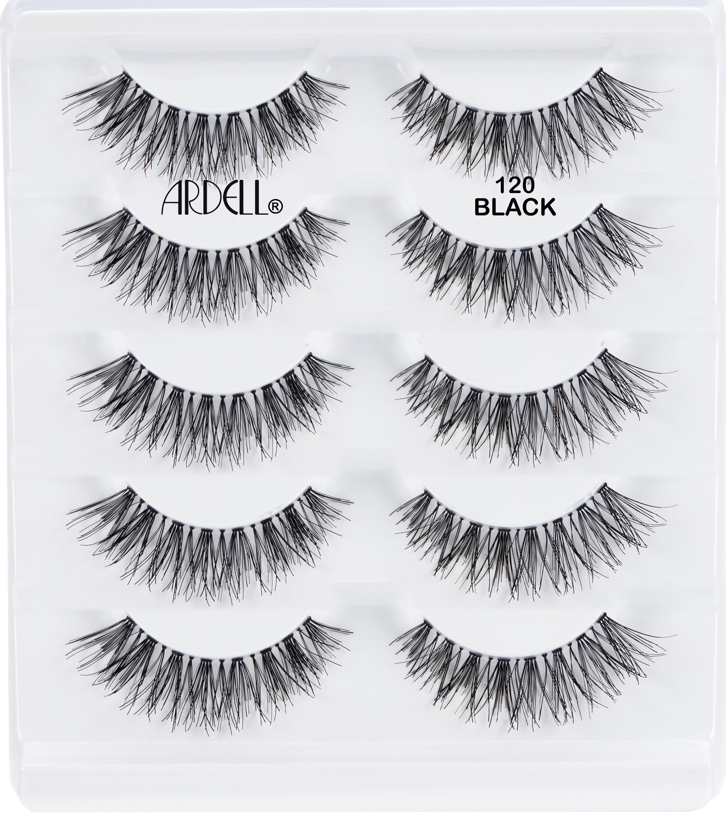 Ardell 120 Eyelashes, 5 Pack, Black
