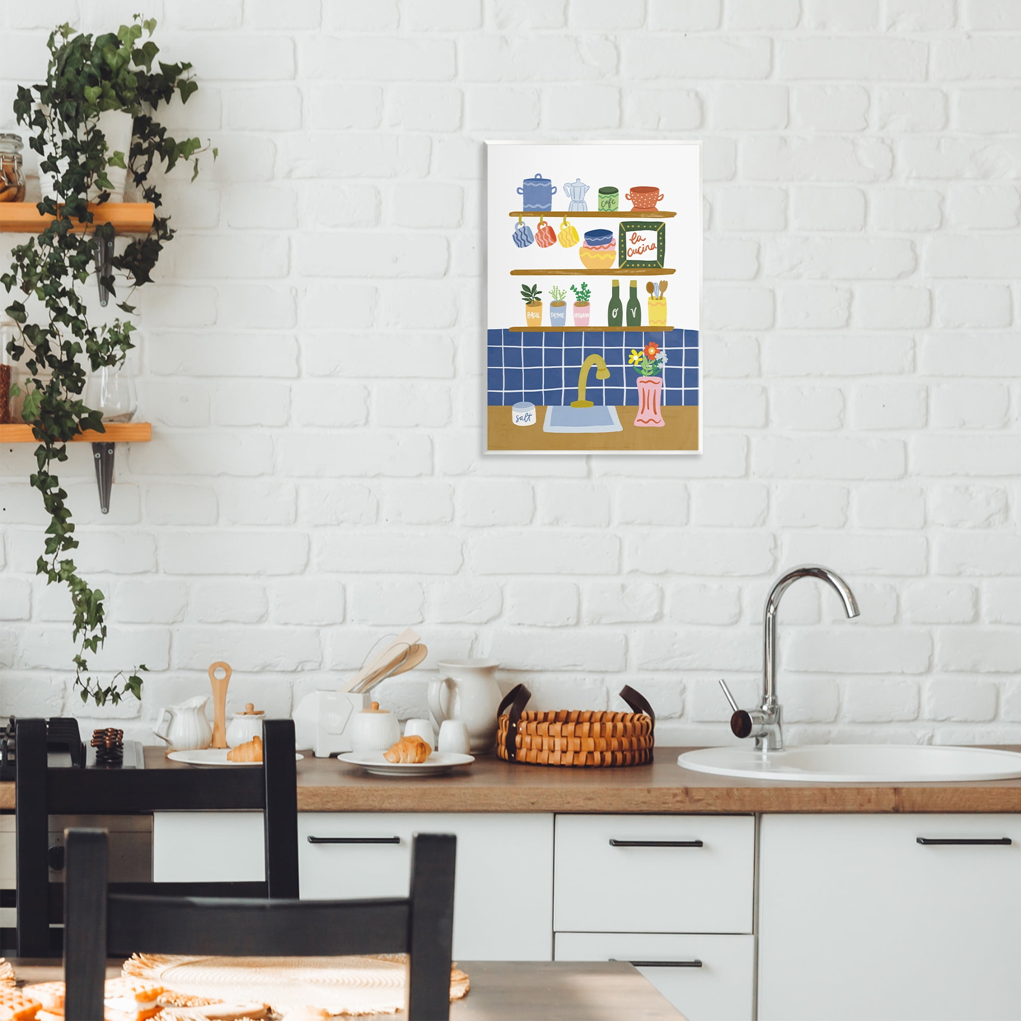 Stupell Industries Italian Kitchen Spice Rack Wall Plaque Art, design by Amanda Houston