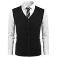 thumbnail image 3 of COOFANDY Men's Sweater Vest V Neck Casual Sleeveless Knitted Button Cardigan Vest, 3 of 11