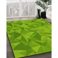 thumbnail image 2 of Ahgly Company Indoor Square Patterned Dark Lime Green Area Rugs, 3' Square, 2 of 6