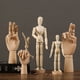 thumbnail image 3 of Modelo de títere humano articulado móvil, modelo de mano de madera, pintura artística, adornos de madera, boceto para niños, exhibición, 3 of 5