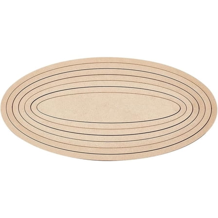 7Pcs Oval Pottery Tools Wooden Concentric Geometric Figure Rail Set for DIY Ceramic Cutting and Printing Blank Modeling Mud Plate Forming diy BurlyWood