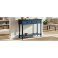 thumbnail image 4 of TREXM Daisy Series Console Table Traditional Design with Two Drawers and Bottom Shelf (Dark Navy), 4 of 21