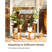 Bamworld 3 Tier Plant Stand Indoor For Multiple Plants, Corner Flower Shelf Plant Holder Display Rack Shelving for Patio Garden Balcony Bedroom Living Room
