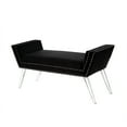 thumbnail image 4 of Inspired Home Turner Velvet Bench Nailhead Trim Acrylic Legs, 4 of 8