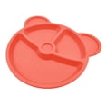 thumbnail image 3 of Mainstays Plastic Paprika Red 3 Compartments Bear Shaped Kids Divider Plate, 1 Piece, 3 of 6