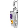 thumbnail image 2 of Sterling Silver Rhodium-Plated Amethyst Citrine And Diamond Pendant Made In China qp3138ci, 2 of 5