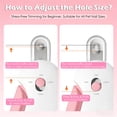 thumbnail image 3 of Oazouf Cat Nail Clippers with Adjustable Trimming Hole & Hidden Nail File, Safety Pet Claw Trimmer for Small Medium Cats Dogs Rabbits Birds, Pink, 3 of 9