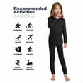thumbnail image 4 of Kids 100% Merino Wool Base Layer Set Unisex Thermal Underwear Sets for Girls and Boys, 4 of 6