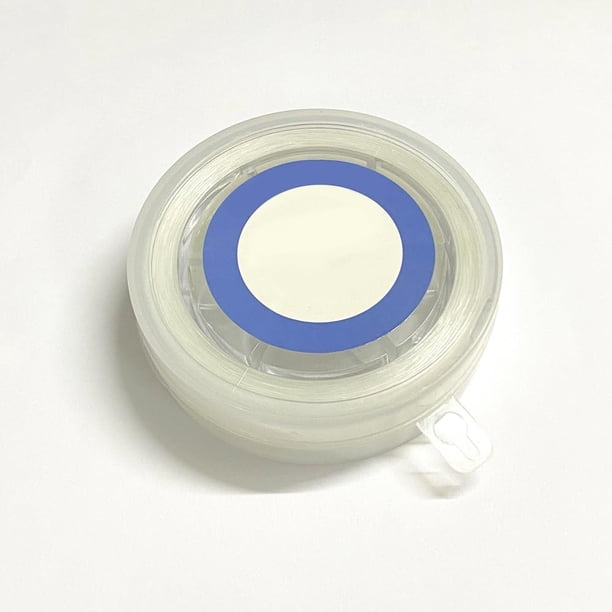 1 rollo de hilo elástico coreano para hacer pulseras elásticas, transparente, 0,8 mm, aproximadamente 54,68 yardas (50 m) por rollo.