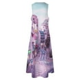 thumbnail image 5 of Pink City Pop Aesthetic Tokyo Japan Poster Vaporwave lofi moody vibe Long Dress party dresses women women's clothing trend, 5 of 6