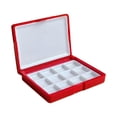 thumbnail image 2 of GUOOL Empty Watercolor Palette Box Paint Pallet Practical Portable Art Supplies Red Paint Palette Box for Artists Painters Students A 12grids, 2 of 7