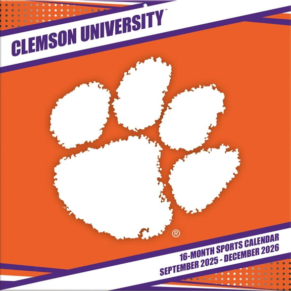 Clemson Tigers 2026 16M Turner Wall Calendar - Pf