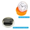 thumbnail image 5 of Waterproof Bathroom Shower Clock Mini Round Wall Clocks with Suction Cup, Orange, 5 of 6