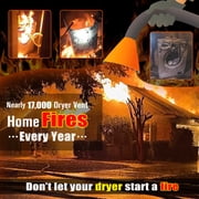 DRYVENCK Dryer Vent Cleaner Kit Vacuum Hose Attachment/Mother’s Day gifts/Compatible with Most Vacuum Cleaner, Quickly Lint Remover Cleaning Supplies