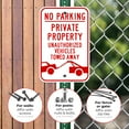 thumbnail image 4 of No Parking Private Parking Sign, 12x18 Aluminum, 4 of 8