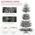 thumbnail image 2 of Spaco 9 FT Artificial Christmas Tree, Flocked Hinged Xmas Tree with 1939 Tips, Steel Base, Auto Open, Christmas Tree for Indoor Holiday Decoration, Green, 2 of 7