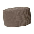 thumbnail image 5 of Round Ottoman Slipcover Stretch Ottoman Cover Elastic Footstool Protector Polyester for Living Room Bedroom, 5 of 9