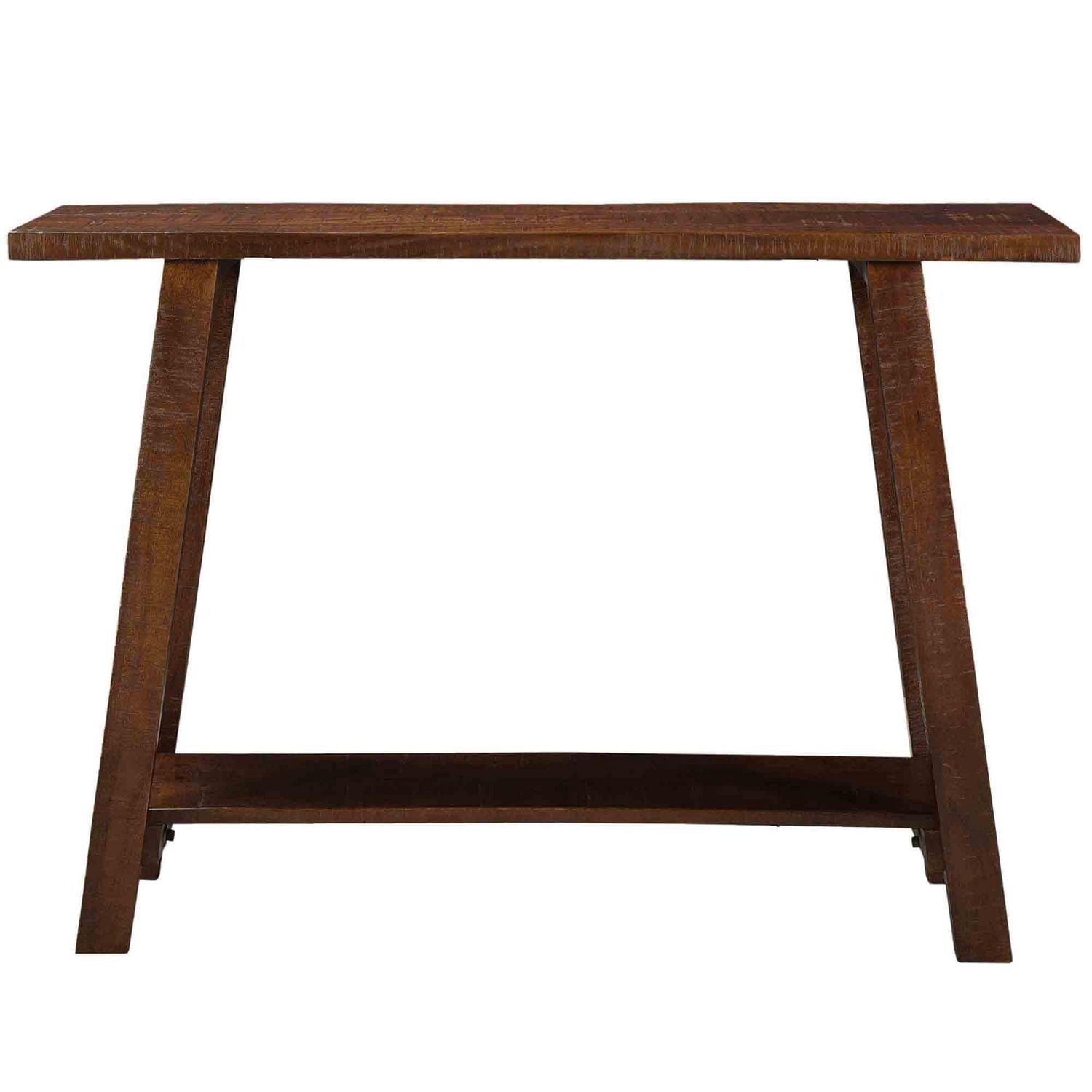 Rustic Modern Solid Wood Console Table in Walnut