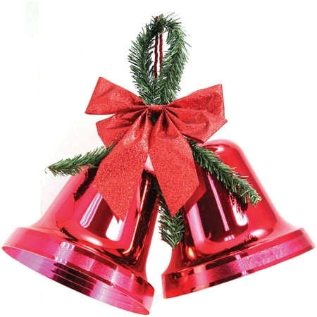 Download Holiday Time Christmas Decor 9 5 Double Bell Red Indoor Outdoor Use Walmart Com Walmart Com