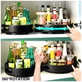 thumbnail image 3 of Estante giratorio estante de giradrículas almacenamiento cosmético no slip organizador de dormitorio bandeja para el gadget suministros para el hogar negros pequeños 360 grados Inevent HA011511-07B, 3 of 7