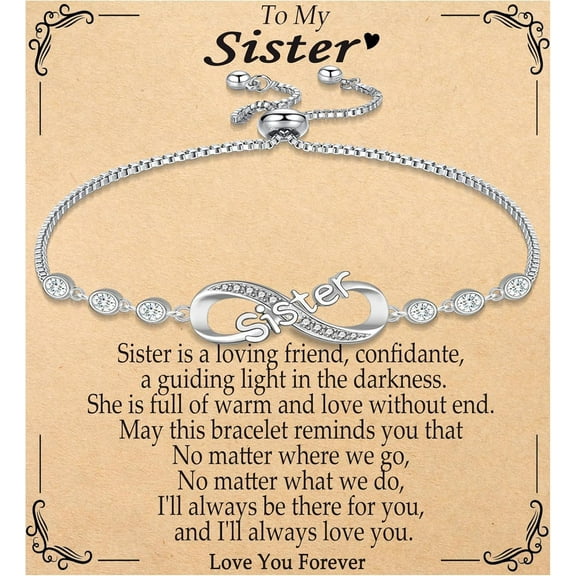 Infinity Bracelets for Women Gifts for Daughter, Mom, Grandma, Sister Adujustable Link Braceles Gifts for Birthday, Christamas, Mothers Day