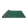 thumbnail image 2 of Ahgly Company Indoor Round Abstract Turquoise Blue Contemporary Area Rugs, 3' Round, 2 of 4