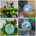 thumbnail image 3 of 2 juegos de esferas de cristal con soporte, decoración, adorno de bola agrietada transparente, bola decorativa artesanal, 3 of 4