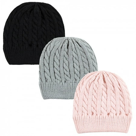 UPC: 0660168520903 | Hudson Baby Family Knitted Caps 3pk Pink Black Adult