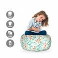 thumbnail image 2 of Botanical Storage Toy Bag Chair, Tree Silhouettes Woodland Plantation, Stuffed Animal Organizer Washable Bag, Large Size, Pale Blue Burnt Sienna, by Ambesonne, 2 of 3