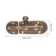 thumbnail image 2 of Cerrojo de barril de cobre, cerradura de hebilla de barril sólido con tornillos, cerraduras de puerta de granero grandes, bronce, 2 of 5